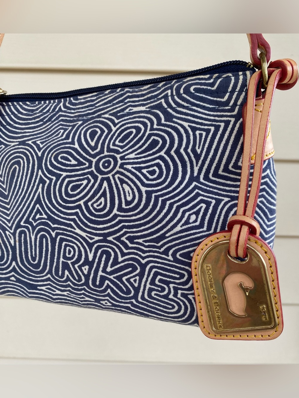 Dooney & Bourke Mini Pouchette Bag with Tan Trim - Picture 3 of 7